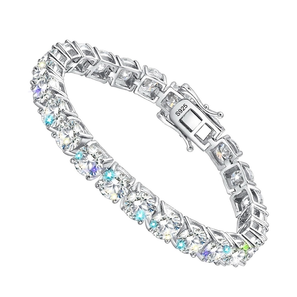 Design your own 18k Gold Diamond Tennis Bracelet ~ Elegant Moissanite Jewelry